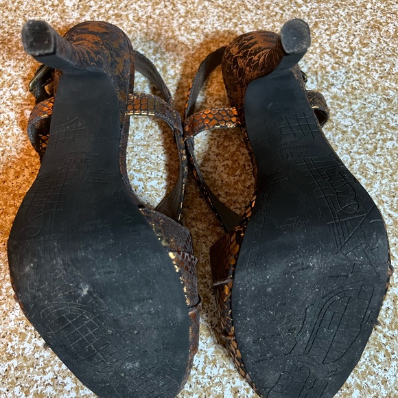 Women’s shoes bronze & gold size 40/10 handcrafted Italian-Prom Homecoming - Picture 6 of 9